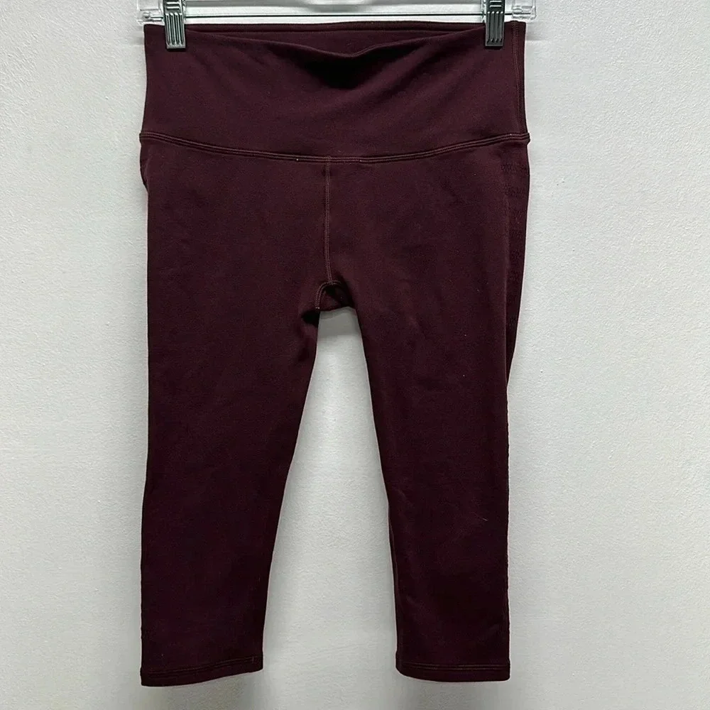 lululemon athletica Women’s Crop Leggings in Deep Burgundy